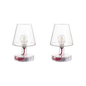 Fatboy, Transloetje Lampe ohne Kabel / LED - H 25 cm / 2er-Set - Fatboy transparent en plastikmaterial, 