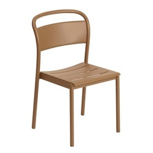 Muuto, Linear Stapelbarer Stuhl / Stahl - Muuto braun/beige en metall, Stapelbarer Stuhl Linear metall braun beige / Stahl - Muuto beige en metall