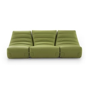 Cinna, Saparella Gartensofa 3-Sitzer (1965) / Kunstleder / 3 Elemente - L 222 cm - Cinna en, Gartensofa 3-Sitzer Saparella leder grün (1965) / Kunstleder / 3 Elemente - L 222 cm - Cinna en