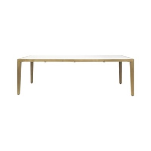 Vincent Sheppard, Volta rechteckiger Tisch / 240 x 100 cm - Keramik & Teakholz - Vincent Sheppard weiß en keramik, rechteckiger Tisch Volta keramik weiß holz natur / 240 x 100 cm - Keramik & Teakholz - Vincent Sheppard holz natur en keramik