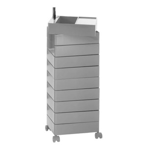 Magis, 360° Rollcontainer 10 Schubladen - Magis grau en plastikmaterial, Rollcontainer 360° plastikmaterial grau 10 Schubladen - Magis grau en plastikmaterial