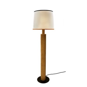 Maison Sarah Lavoine, Riviera Stehleuchte / Rattan & Baumwolle - H 155 cm - Maison Sarah Lavoine weiß/holz natur en textil/holz, Stehleuchte Riviera textil weiß holz natur / Rattan & Baumwolle - H 155 cm - Maison Sarah Lavoine holz natur en holz
