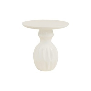 POPUS EDITIONS, Talia Table d?appoint / Ø 52 x H 50 cm - Glasfaser - POPUS EDITIONS weiß en plastikmaterial, Beistelltisch Talia plastikmaterial weiß / Ø 52 x H 50 cm - Glasfaser - POPUS EDITIONS weiß en plastikmaterial
