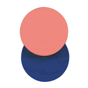 Harto, Wandhaken Lou holz blau rosa / Ø 7 cm - Hartô blau en holz, Wandhaken Lou holz blau rosa / Ø 7 cm - Hartô rosa en holz