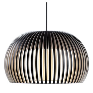 Secto Design, Secto Design-Atto 5000 Deckenleuchte, Schwarz, Pendelleuchte Atto holz schwarz LED - Ø 34 cm - Secto Design schwarz en holz