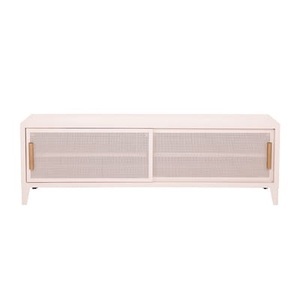 Tolix, B2 Bas Perforé TV Möbel / 160 x H 51 cm - Griffe aus Eiche - Tolix rosa en metall, TV Möbel B2 Bas Perforé metall rosa / 160 x H 51 cm - Griffe aus Eiche - Tolix rosa en metall