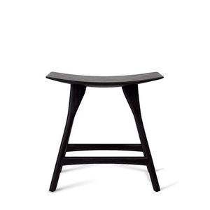 Ethnicraft, Osso Hocker / Eiche massiv - H 48 x L 50 cm - Ethnicraft schwarz en holz, Hocker Osso holz schwarz / Eiche massiv - H 48 x L 50 cm - Ethnicraft schwarz en holz