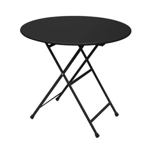 Emu, Emu Arc en Ciel Klapptisch rund, Klapptisch Arc en Ciel metall schwarz Ø 80 cm - zusammenklappbar - Emu schwarz en metall