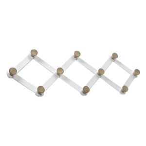 Serax, Daysign Wandgarderobe / ausziehbar - L 80 cm - Serax weiß/holz natur en metall/holz, Wandgarderobe Daysign metall weiß holz natur / ausziehbar - L 80 cm - Serax holz natur en holz