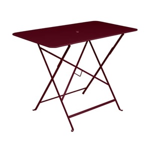 Fermob, Bistro Klapptisch / 97 x 57 cm - 4 personnes - Trou parasol - Fermob rot en metall, Klapptisch Bistro metall rot / 97 x 57 cm - 4 Personen - Sonnenschirm-Loch - Fermob en
