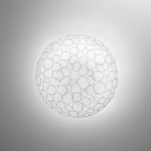 Artemide, Meteorite LED Wandleuchte / Plafonnier - Ø 15 cm - Artemide weiß en glas, Wandleuchte Meteorite LED glas weiß / Plafonnier - Ø 15 cm - Artemide weiß en glas