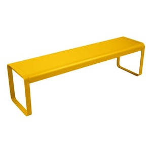 Fermob, Bellevie Bank L 161 cm - 4-Sitzer - Fermob gelb en metall, Bank Bellevie metall gelb L 161 cm - 4-Sitzer - Fermob gelb en metall