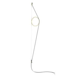 Flos, Wirering Wandleuchte / LED - H 208 cm - Flos grau en metall, Wandleuchte Wirering metall grau gold / LED - H 208 cm - Flos gold en metall