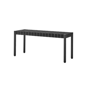 &tradition, Betty TK4 Bank / L 105 cm - Handgeflochtene Leinengurte - &tradition schwarz en textil/holz, Bank Betty TK4 textil holz schwarz / L 105 cm - Handgeflochtene Leinengurte - &tradition schwarz en holz
