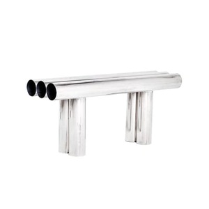 Axel Chay, Septem Bank / Aluminiumrohre - L 100 cm - Axel Chay grau/silber/metall en metall, Bank Septem grau silber metall / Aluminiumrohre - L 100 cm - Axel Chay en