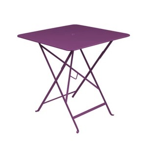 Fermob, Bistro Klapptisch 71 x 71 cm - Klapptisch - Mit Loch für Sonnenschirm - Fermob violett en metall, Klapptisch Bistro metall violett 71 x 71 cm - Klapptisch - Mit Loch für Sonnenschirm - Fermob violett en metall