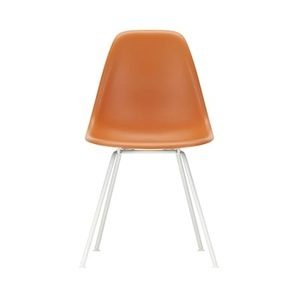 Vitra, DSX - Eames Plastic Side Chair Stuhl / (1950) - Beine weiß - Vitra orange en plastikmaterial, Stuhl DSX - Eames Plastic Side Chair plastikmaterial orange / (1950) - Beine weiß - Vitra orange en plastikmaterial