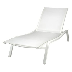 Fermob, Alizé XS Liege B 72 cm / 2 Positionen - Fermob weiß en metall/textil, Alizé XS Liege B 72 cm / 2 Positionen - Fermob weiß en metall