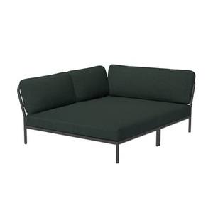 Houe, Level Cozy Sofa / Tiefe Sitzfläche - Eckmodul links - L 173,5 x T 139 cm - Houe grün en textil, Modulares Gartensofa Level Cozy textil grün / Tiefe Sitzfläche - Eckmodul links - L 173,5 x T 139 cm - Houe grün en textil