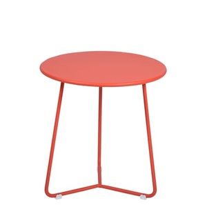 Fermob, Fermob Cocotte Beistelltisch capucine, Beistelltisch Cocotte metall rot orange / Hocker - Ø 34 cm x H 36 cm - Fermob orange en metall