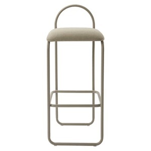 Aytm, Barhocker Angui Large textil beige / H 75 cm - Recycling-Polyesterstoff - AYTM beige en textil, Barhocker Angui Large textil beige / H 75 cm - Recycling-Polyesterstoff - AYTM beige en textil