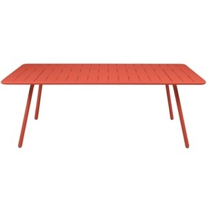 Fermob, Luxembourg rechteckiger Tisch / rechteckig - für 8 Personen - L 207 cm - Fermob rot en metall, rechteckiger Tisch Luxembourg metall rot / rechteckig - für 8 Personen - L 207 cm - Fermob rot en metall