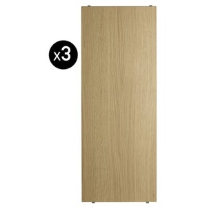 String Furniture, String Furniture String System Fachboden 3er-Set eiche, Regal String® System holz natur / L 78 cm - 3er Set - String Furniture holz natur en holz