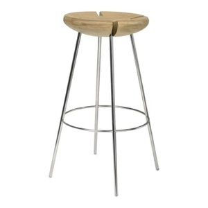 Objekto, Barhocker Tribo metall holz natur H 76 cm - Objekto holz natur en metall, Barhocker Tribo metall holz natur H 76 cm - Objekto holz natur en holz