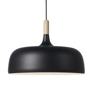 Northern, Acorn Pendelleuchte / Metall & Holz - Ø 48 cm - Northern schwarz en metall, Pendelleuchte Acorn metall schwarz / Metall & Holz - Ø 48 cm - Northern schwarz en metall