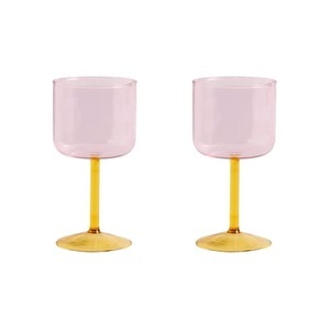 Hay, Tint Weinglas / 2er-Set - Hay rosa en glas, Weinglas Tint glas rosa / 2er-Set - Hay rosa en glas