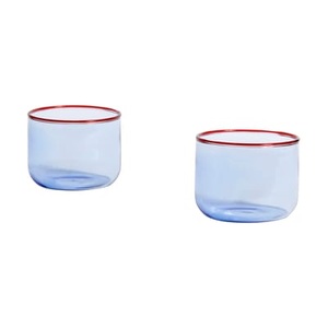 Hay, Tint Small Glas / 2er-Set - H 5,5 cm / 200 ml - Hay blau en glas, Glas Tint Small glas blau / 2er-Set - H 5,5 cm / 200 ml - Hay blau en glas