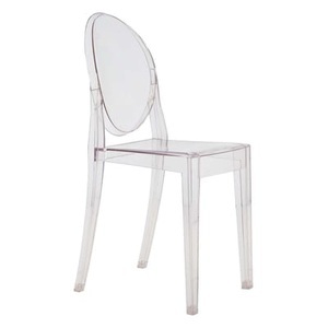 KARTELL, Victoria Ghost Stapelbarer Stuhl - Kartell transparent en plastikmaterial, Stapelbarer Stuhl Victoria Ghost plastikmaterial transparent / Polycarbonat 2.0 - Philippe Starck, 2005 - Kartell transparent en plastikmaterial