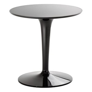 KARTELL, Kartell-TipTop Mono Tisch, Schwarz/Blank, Beistelltisch Tip Top Mono plastikmaterial schwarz einfarbige Ausführung - Kartell schwarz en plastikmaterial