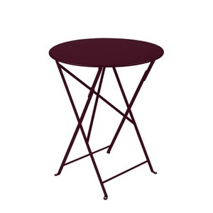 Fermob, Bistro Klapptisch / Ø 60 cm - Stahl / 2 Personen - Fermob rot en metall, Klapptisch Bistro metall rot / Ø 60 cm - Stahl / 2 Personen - Fermob en