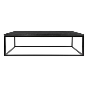 LIVIQUE, Salontisch Luzern, Couchtisch Marble stein schwarz / Marmor - 120 x 75 cm - POP UP HOME schwarz en stein