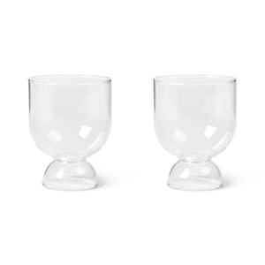 ferm living, Still Glas / 2er-Set - Mundgeblasenes Glas - Ferm Living transparent en glas, ferm LIVING Glas Still, 250 ml, klar, Ø 7,7 cm, Glas, 2er