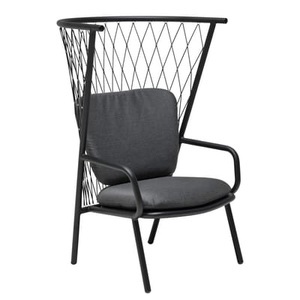 Emu, Nef Lounge Sessel / Metall & Polyester - H 125 cm - Emu schwarz en metall, Sessel Nef metall schwarz / Metall & Polyester - H 125 cm - Emu schwarz en metall