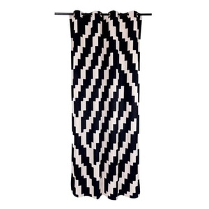 Seletti, Toiletpaper - Zig Zag Vorhang / 280 x 140 cm - Polyester - Seletti schwarz en textil, Vorhang Toiletpaper - Zig Zag textil schwarz / 280 x 140 cm - Polyester - Seletti schwarz en textil
