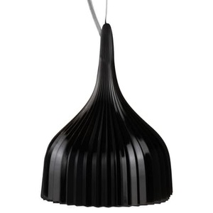 KARTELL, E' Pendelleuchte - Kartell schwarz en plastikmaterial, Pendelleuchte E' plastikmaterial schwarz / Ø 13.5 cm - Polycarbonat 2.0 - Kartell schwarz en plastikmaterial