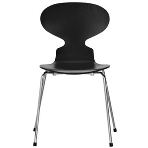 Fritz Hansen, Fourmi Stapelbarer Stuhl 4 Füße - Fritz Hansen schwarz en holz, Stapelbarer Stuhl Fourmi holz schwarz 4 Füße - Fritz Hansen schwarz en holz