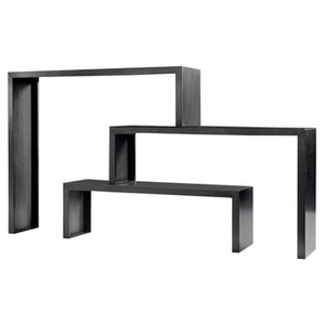 Zeus, Big Irony Babilonia Konsole Set aus 3 modularen Konsolen - Zeus schwarz en metall, Konsole Big Irony Babilonia metall schwarz Set aus 3 modularen Konsolen - Zeus schwarz en metall