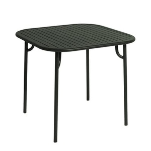 Petite Friture, Week-End quadratischer Tisch / 85 x 85 cm - Aluminium - Petite Friture grün en metall, quadratischer Tisch Week-End metall grün / 85 x 85 cm - Aluminium - Petite Friture grün en metall