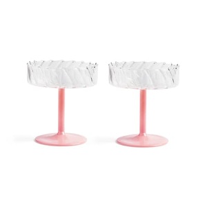 & klevering, Twirl Sektgläser / 2er-Set - & klevering rosa en glas, Sektgläser Twirl glas rosa / 2er-Set - & klevering rosa en glas