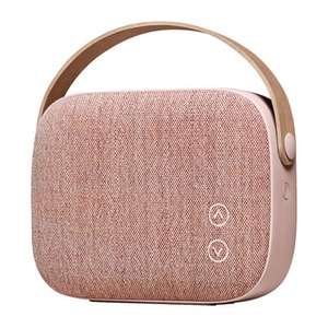 Vifa, Helsinki Bluetooth-Lautsprecher / kabellos - mit Stoffbezug und Ledergriff - Vifa rosa en leder/textil, Bluetooth-Lautsprecher Helsinki leder textil rosa / kabellos - mit Stoffbezug und Ledergriff - Vifa rosa en textil