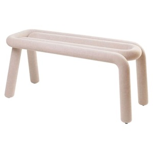 Moustache, Bold Gepolsterte Bank / Stoff ? L 100 cm - Moustache beige en textil, Gepolsterte Bank Bold textil beige / Stoff ? L 100 cm - Moustache en