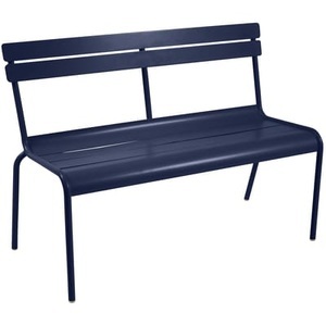 Fermob, Luxembourg Bank mit Rückenlehne / für 2 bis 3 Personen - L 118 cm - Fermob blau en metall, Bank mit Rückenlehne Luxembourg metall blau / für 2 bis 3 Personen - L 118 cm - Fermob blau en metall