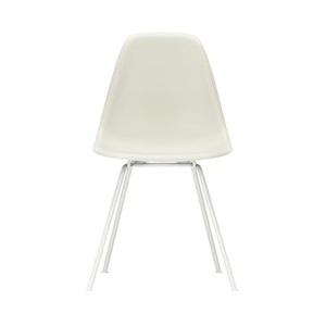 Vitra, DSX - Eames Plastic Side Chair Stuhl / (1950) - Beine weiß - Vitra grau en plastikmaterial, Stuhl DSX - Eames Plastic Side Chair plastikmaterial grau / (1950) - Beine weiß - Vitra grau en plastikmaterial