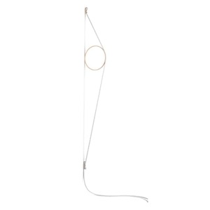 Flos, Wirering Wandleuchte / LED - H 208 cm - Flos weiß/rosa en metall, Wandleuchte Wirering metall weiß rosa / LED - H 208 cm - Flos rosa en metall