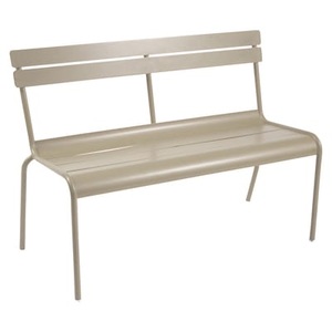 Fermob, Fermob Luxembourg Stapelbank muskat, Bank mit Rückenlehne Luxembourg metall braun beige 2- bis 3-Sitzer - Fermob beige en metall