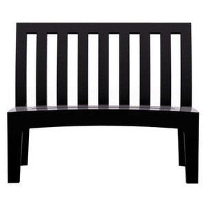 Serralunga, Bank mit Rückenlehne Roméo plastikmaterial schwarz - Serralunga schwarz en plastikmaterial, Bank mit Rückenlehne Roméo plastikmaterial schwarz / L 115 cm - Serralunga schwarz en plastikmaterial